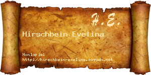 Hirschbein Evelina névjegykártya